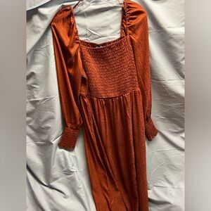 Wrangler Rust Long Sleeve Dress